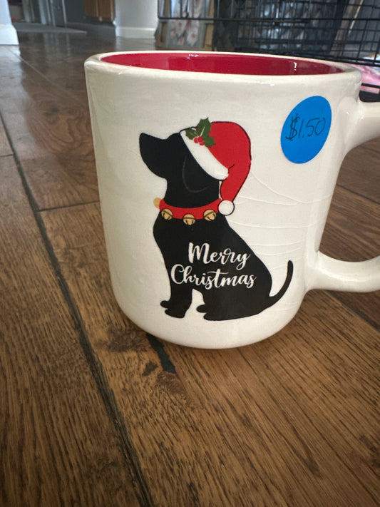 Black lab Christmas mug