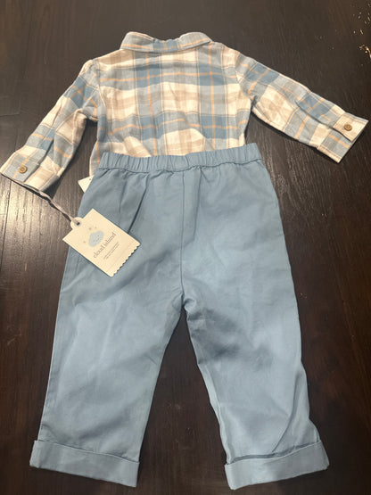 Cloud Island™ Baby Plaid Shirt & Pants Outfit Set – 2 Piece