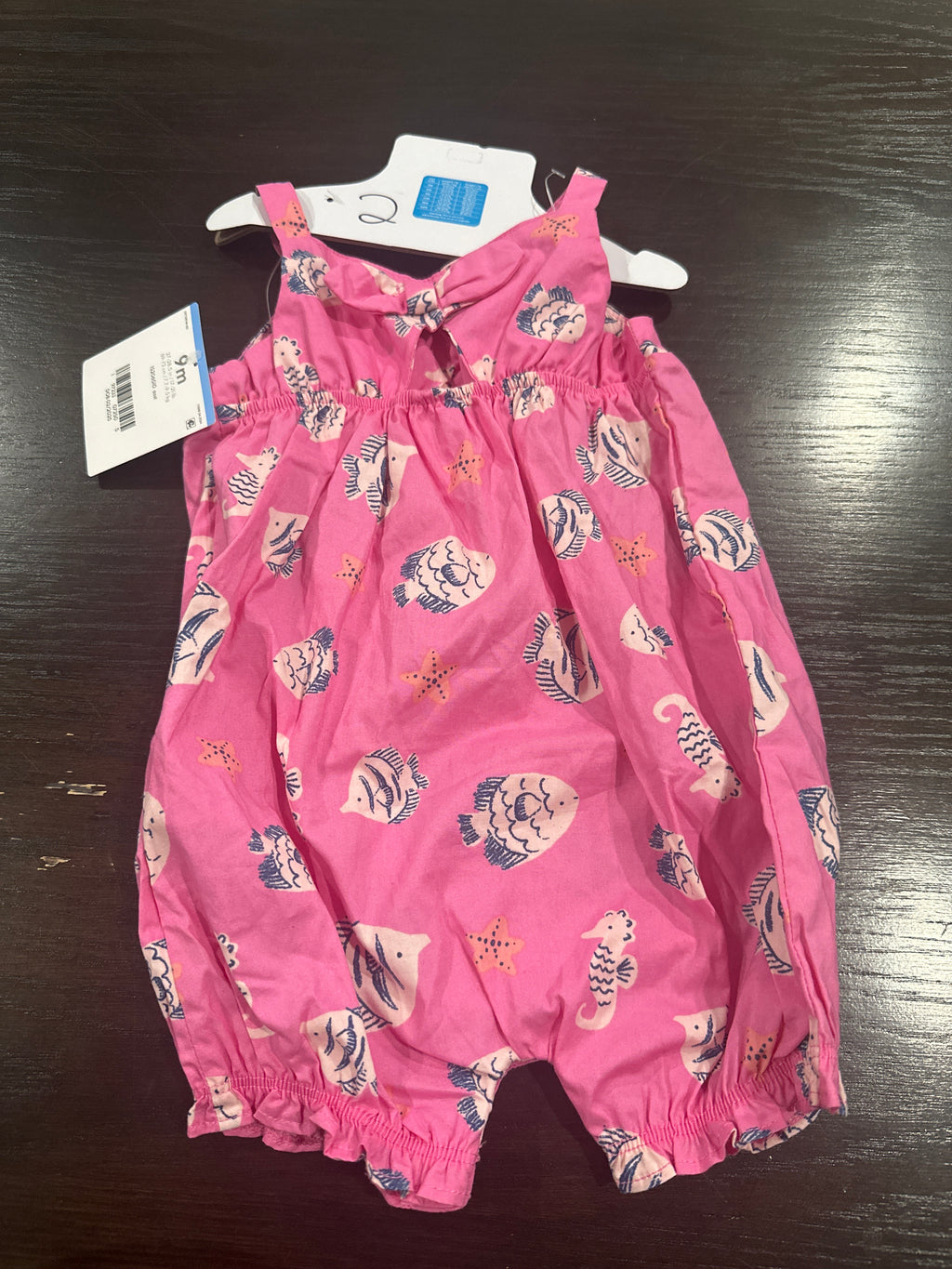 Carter’s® Pink Sea Life Print Sleeveless Baby Romper