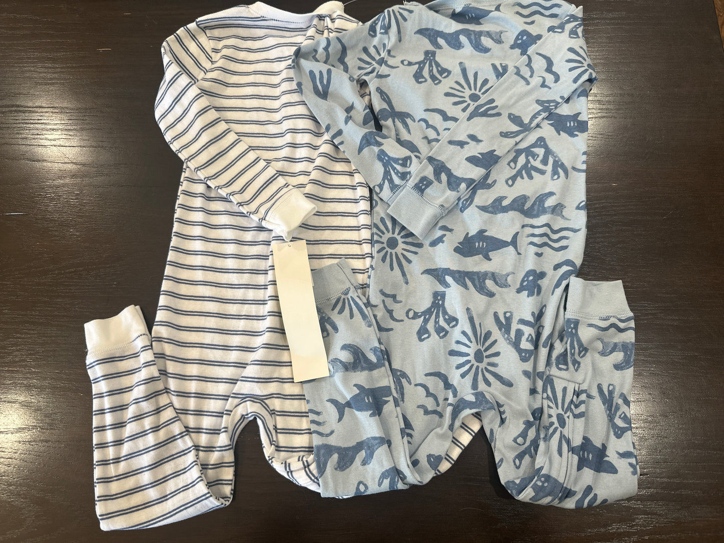 Carter’s® Baby 2-Pack Long Sleeve Sleepers – Ocean Print & Stripe