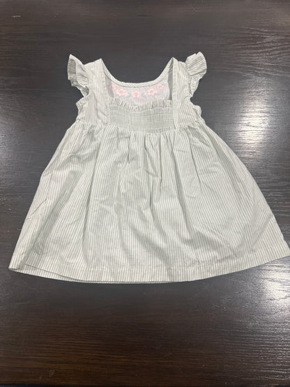 Carter’s Just One You Baby Girl Seersucker Dress – Stripe with Floral Embroidery