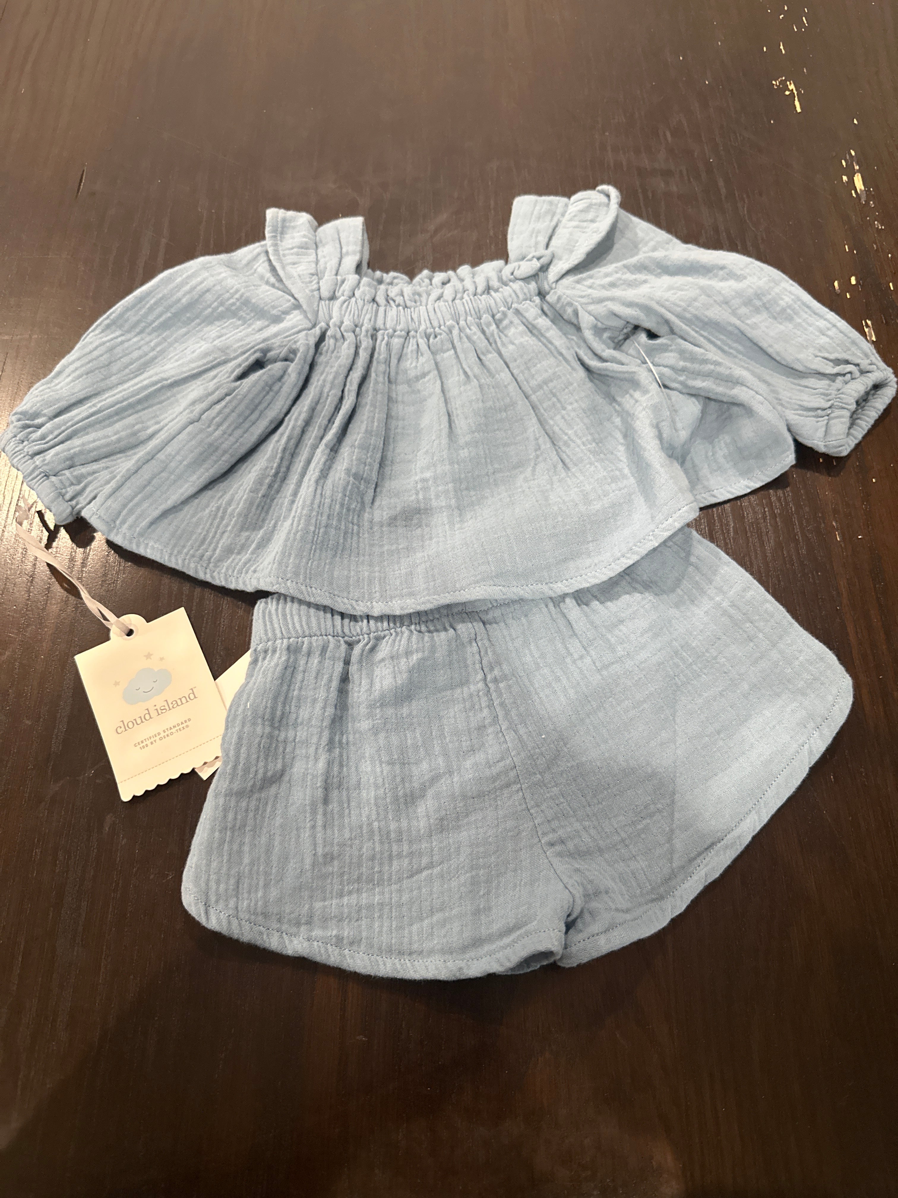 Cloud Island® Baby 2-Piece Gauze Outfit Set