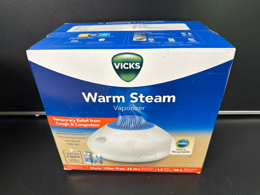 Vicks warm steam vaporizer with night light 1.5 gal