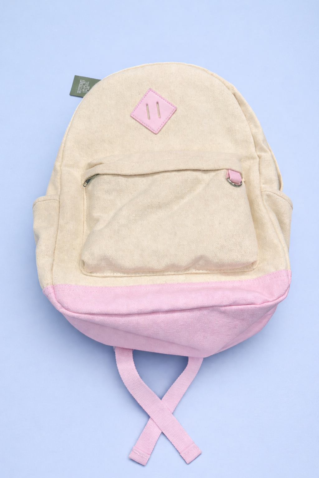 Wild Fable™ Canvas Backpack – Cream with Pink Accents
