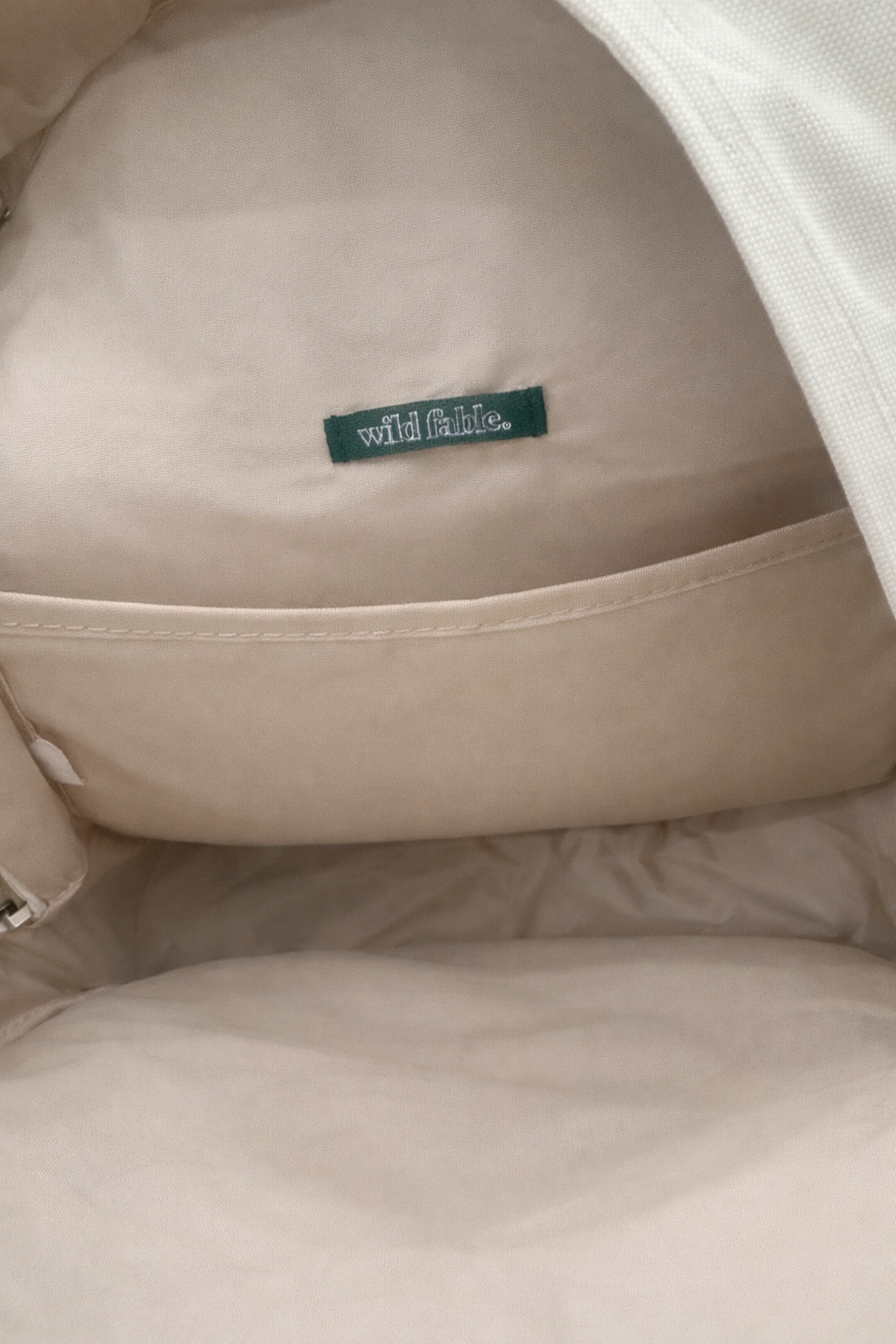 Wild Fable™ Canvas Backpack – Cream with Pink Accents