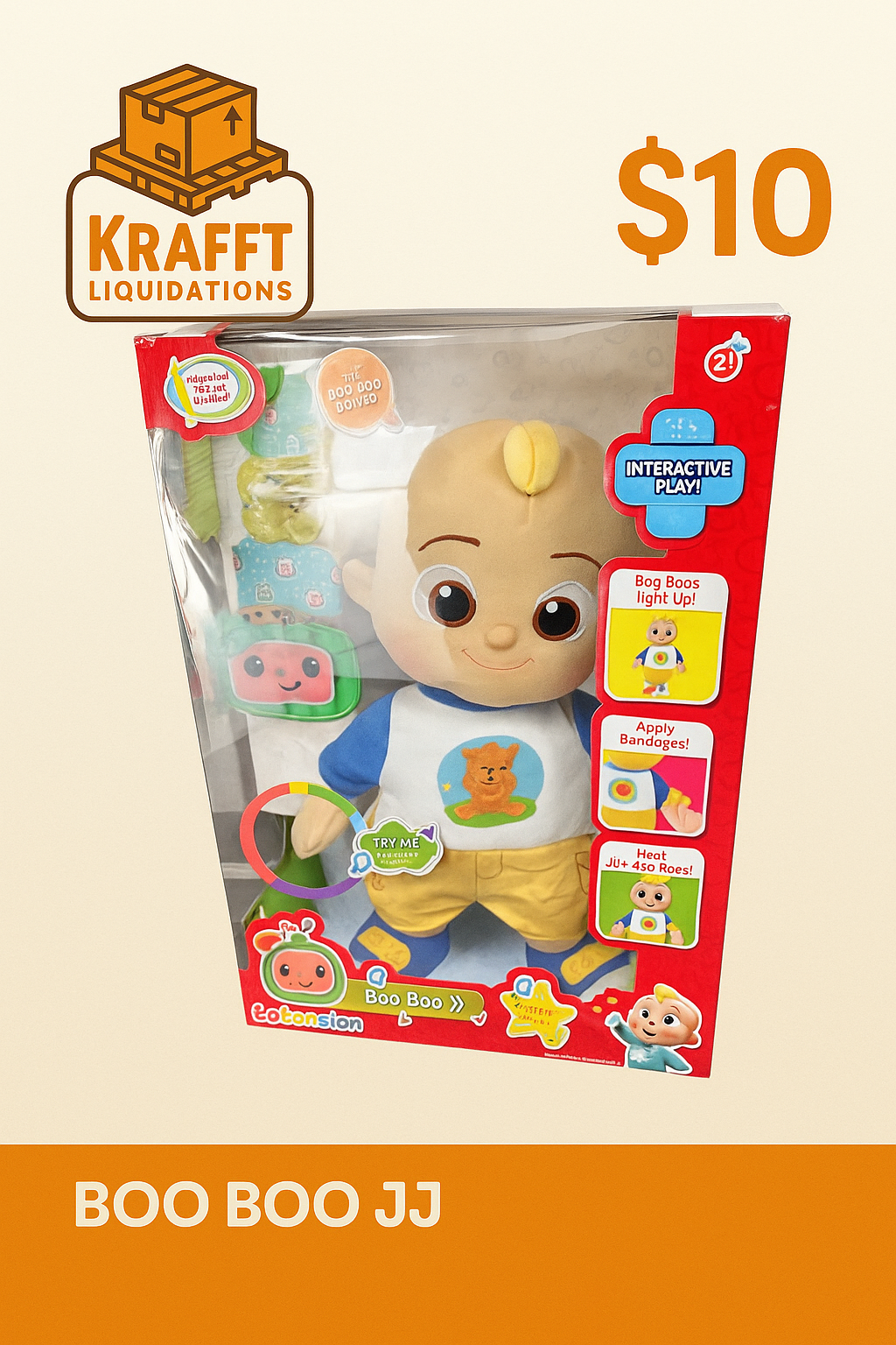 CoComelon Official Boo Boo JJ Feature Plush – Krafft Liquidation's