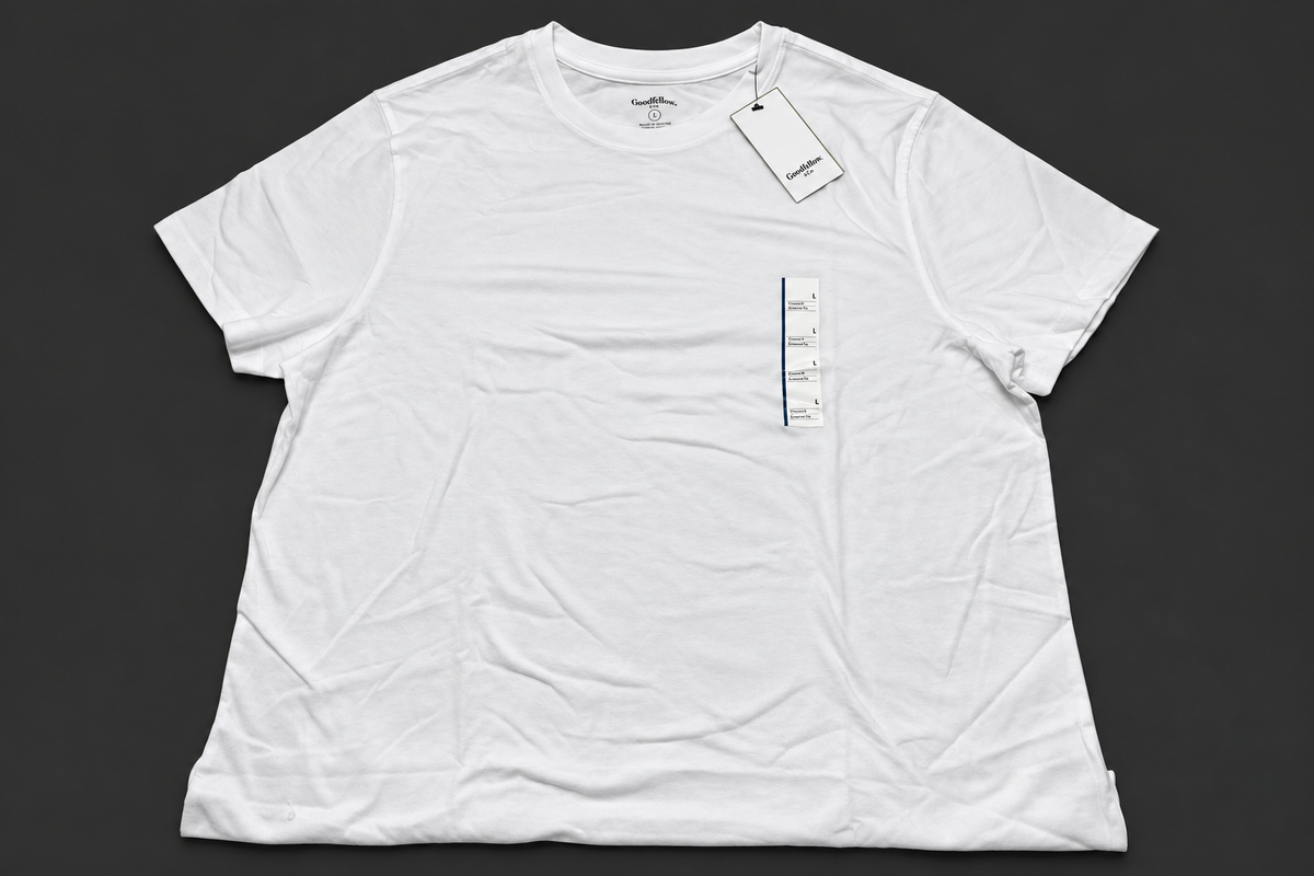 Goodfellow & Co White Crew Neck T Shirt Size L