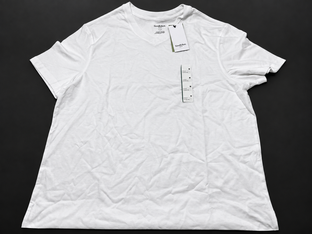 Goodfellow & Co White V Neck T Shirt Size M
