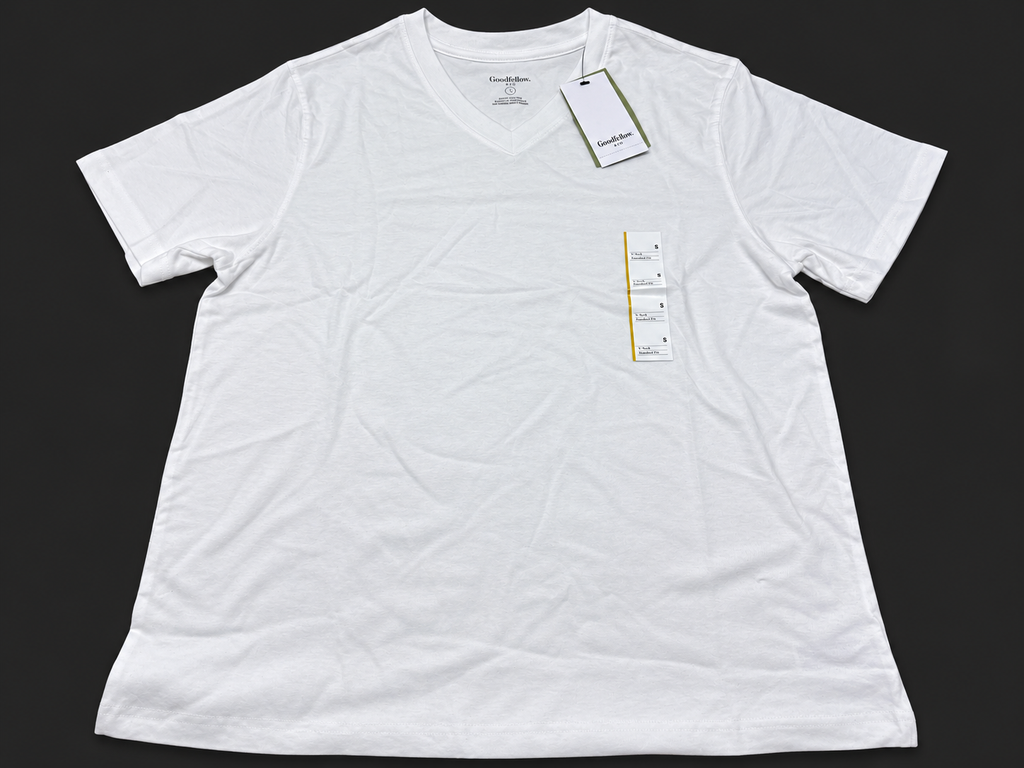 Goodfellow & Co White V Neck T Shirt Size S