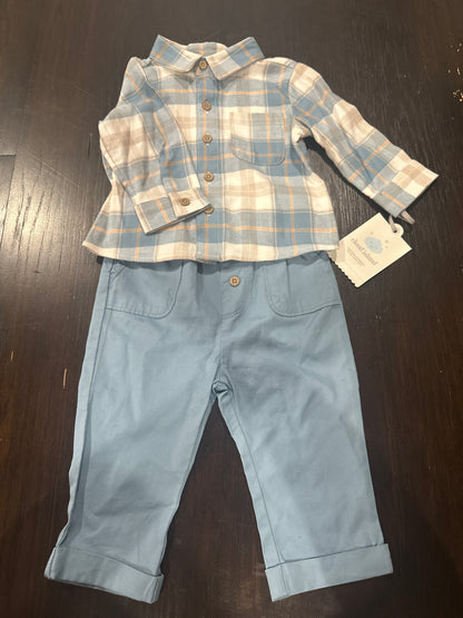 Cloud Island™ Baby Plaid Shirt & Pants Outfit Set – 2 Piece