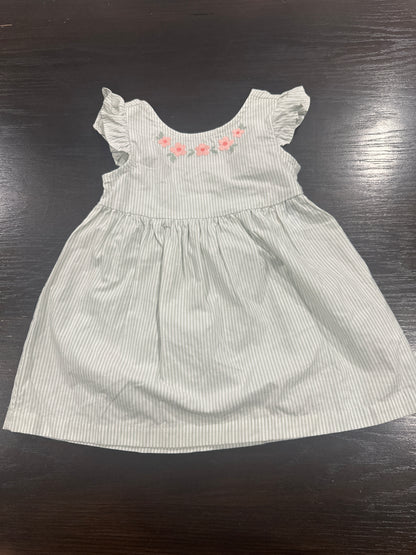Carter’s Just One You Baby Girl Seersucker Dress – Stripe with Floral Embroidery