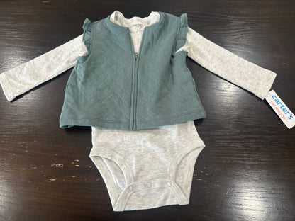 Carter’s® 2-Piece Quilted Vest & Long Sleeve Bodysuit Set