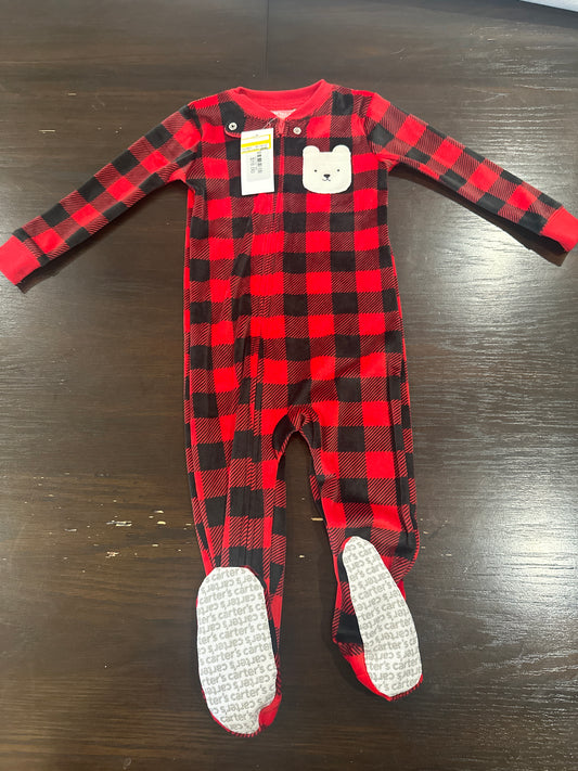 Carter’s Buffalo Plaid Bear Footed Sleep & Play One-Piece Pajamas
