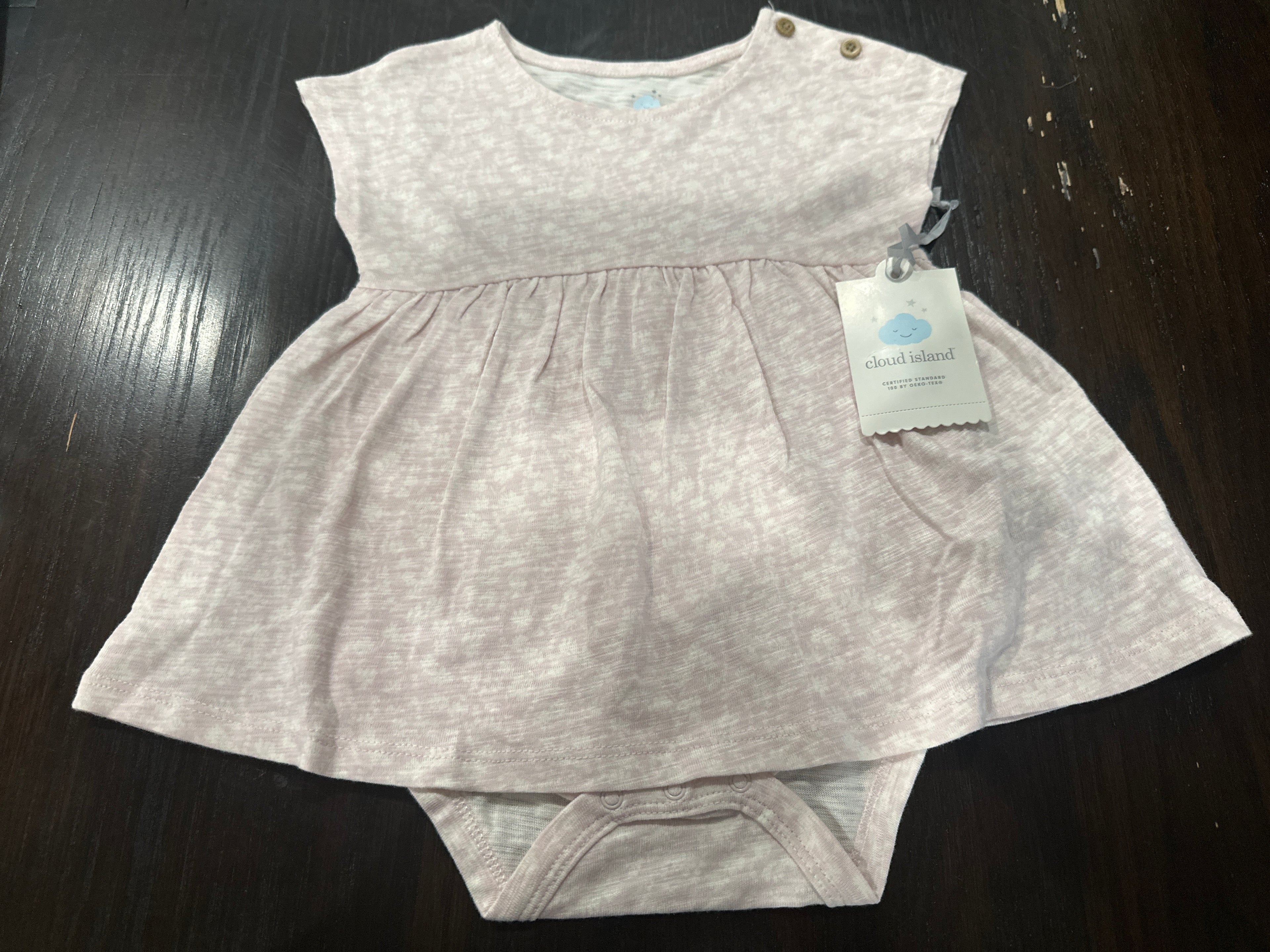 Cloud Island™ Baby Girls Sleeveless Romper Dress – Pink