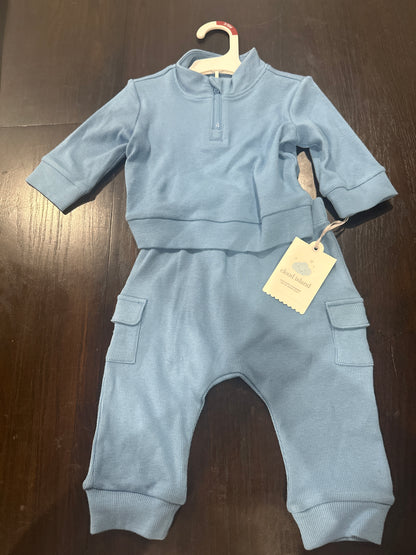 Cloud Island™ Baby Ribbed Lounge Set – 2 Piece Outfit (Top & Pants)