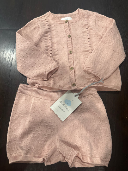 Cloud Island™ 2-Piece Ribbed Outfit Set – Long Sleeve Top & Pants