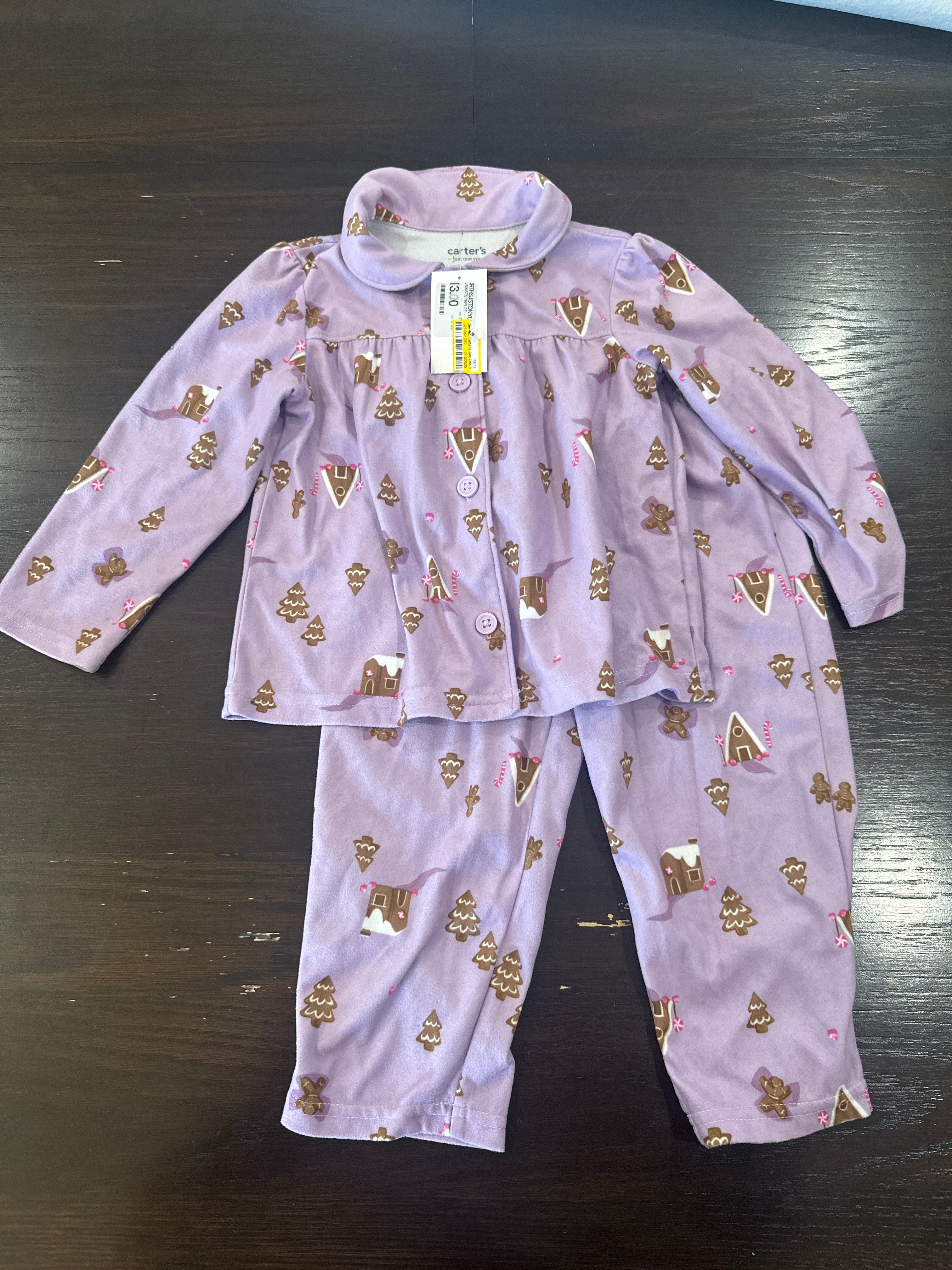 Carter’s® Toddler Gingerbread Print 2-Piece Pajama Set