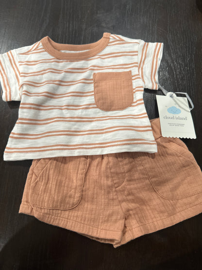 Cloud Island™ Baby 2-Piece Outfit Set – Shirt & Shorts