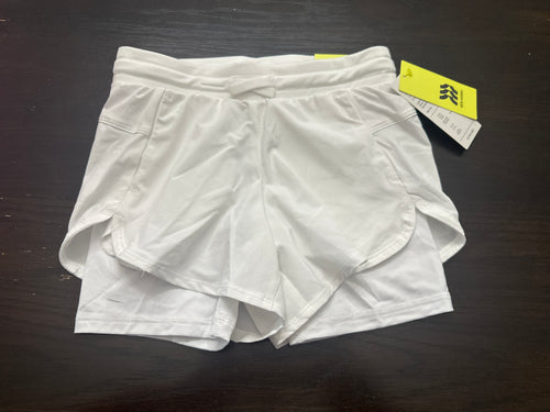 All in Motion Girls 2-in-1 Athletic Shorts White