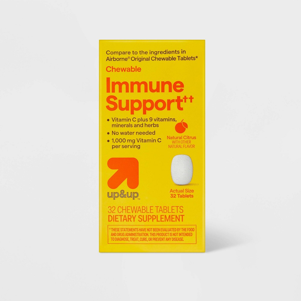 Immune System Support Chewable Tablets - Citrus Flavor - 32ct - up&up™