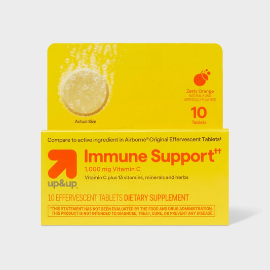 Immune Support Effervescent Tablets - Orange Flavor - 10ct - up&up™