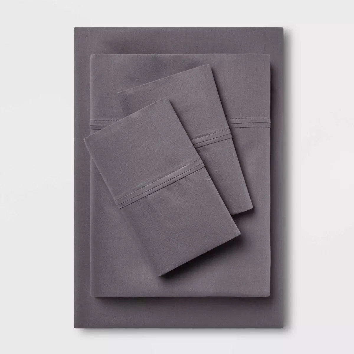 Solid Performance 400 Thread Count Sheet Set - Threshold™- Dark Gray- Queen