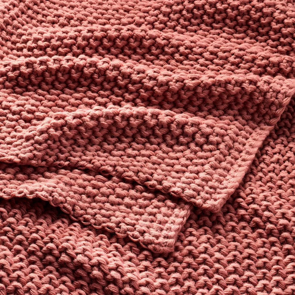 Knit Bed Blanket - Casaluna™ Rose Full/ Queen