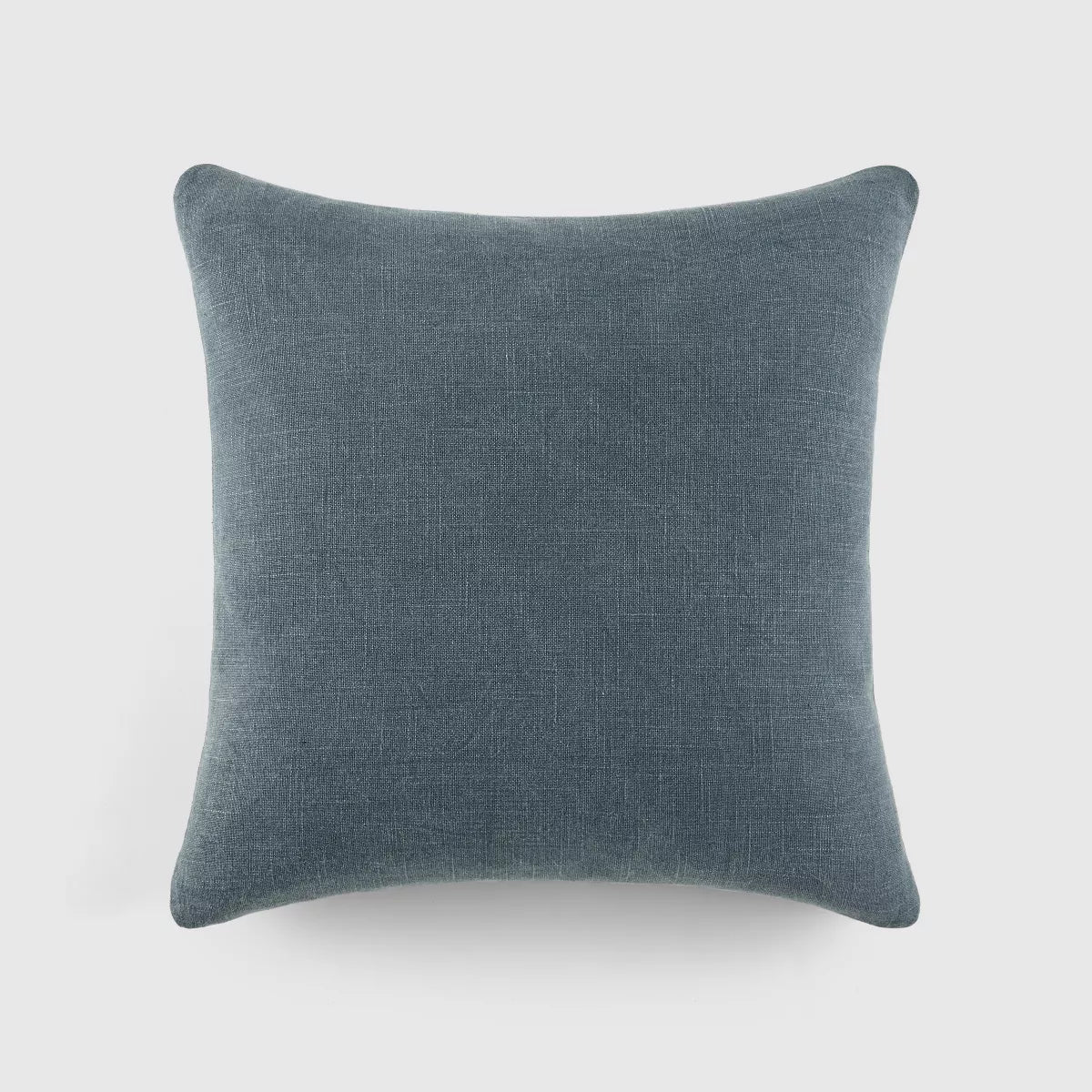 Stone Washed and Distressed Cotton Decor Throw Pillow Cover-Navy 20x20