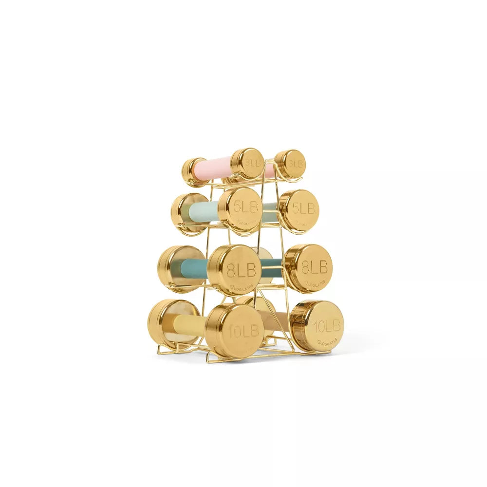 Blogilates 4 Tier Weight Rack - Gold