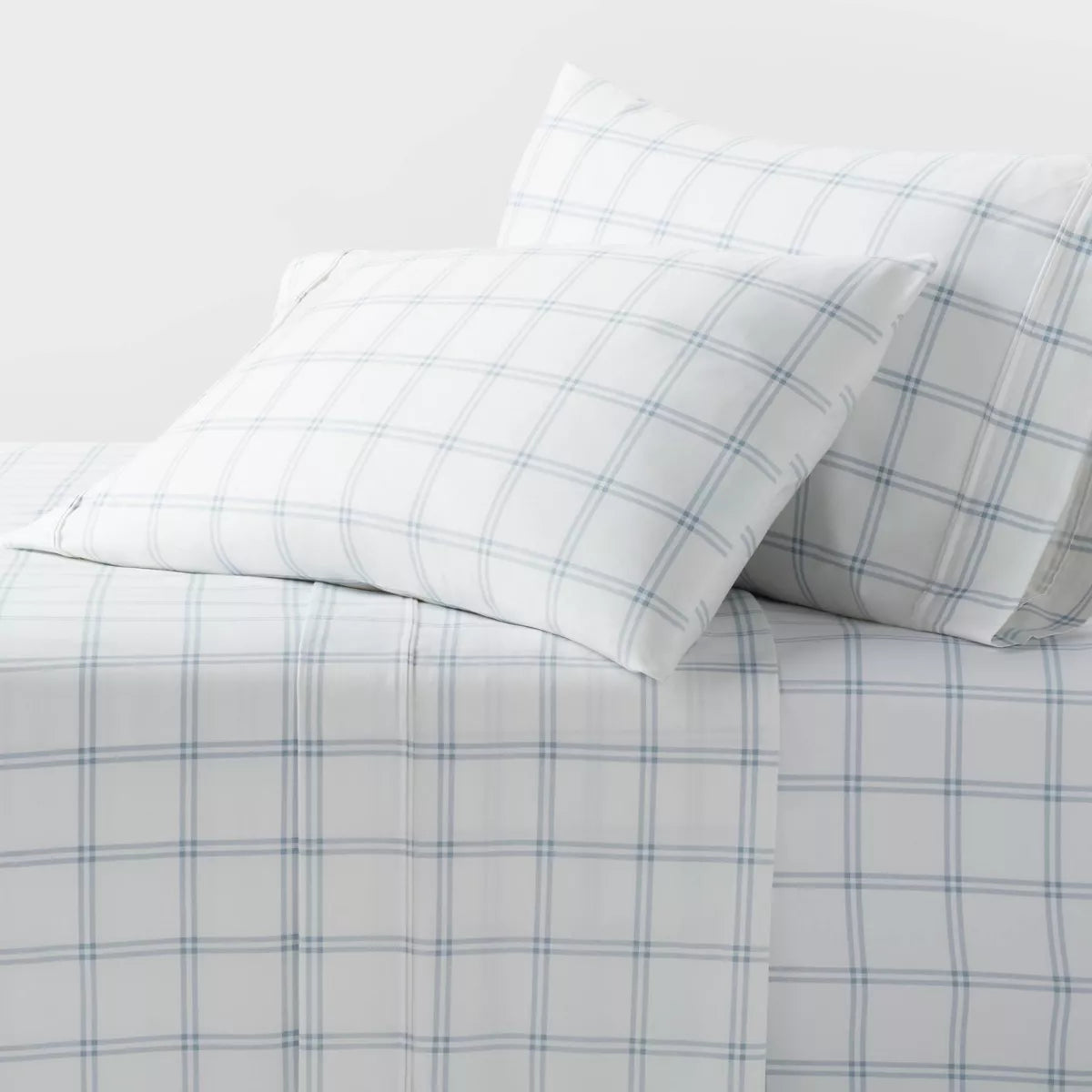 Printed Performance 400 Thread Count Sheet Set - Threshold™-Full-Blue Plaid