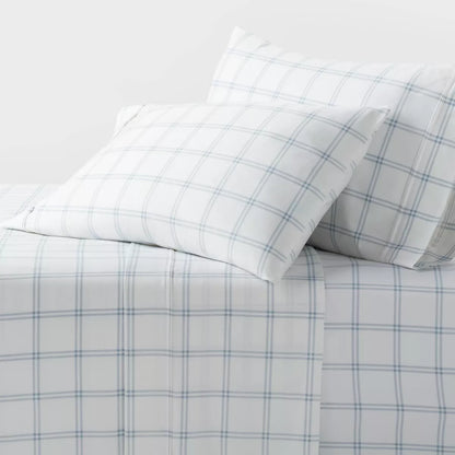 Printed Performance 400 Thread Count Sheet Set - Threshold™-Full-Blue Plaid
