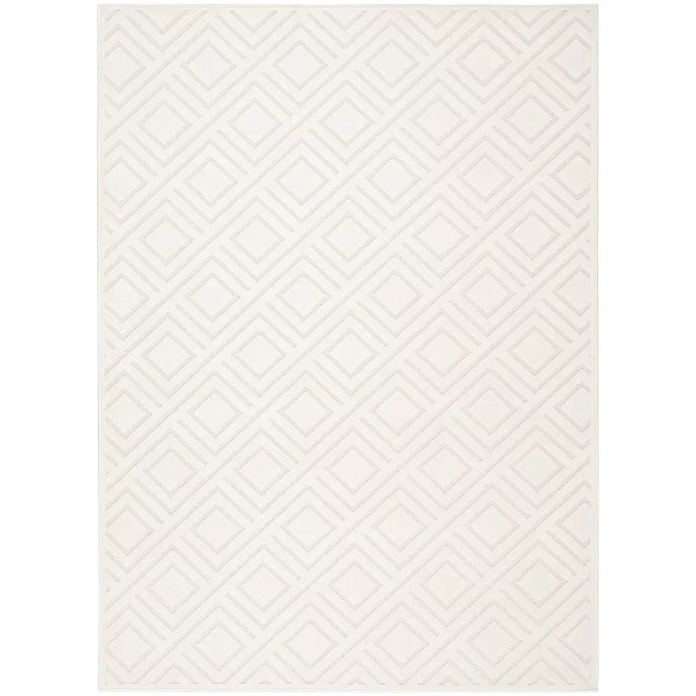 Nourison Care Free Geometric Machine Woven Rug (5x7)