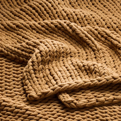 50"x70" Oversized Solid Bed Throw - Casaluna™ Warm Brown