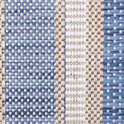9'2"x12' Tonal Border Outdoor Rug Blue - Threshold™: Stain-Resistant, Woven Polypropylene