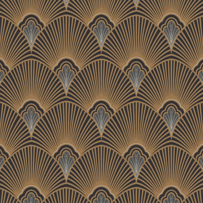 Sublime Art Deco Black and Gold Wallpaper- 11ydsx20.5in