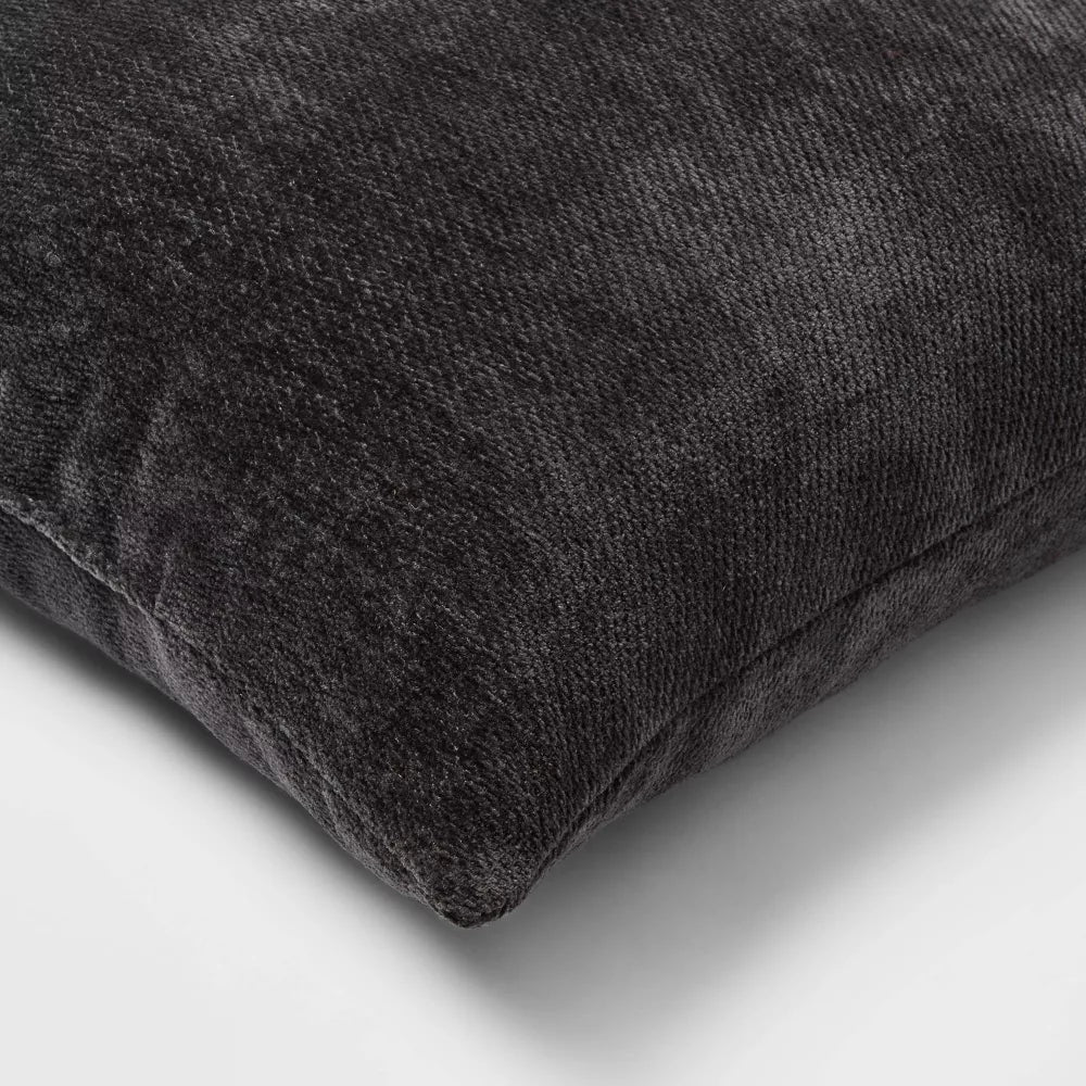Chenille Square Throw Pillow - Threshold™ Black