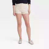 Women's High-Rise Sailor Jean Shorts - Universal Thread™ Cream Striped Size 2