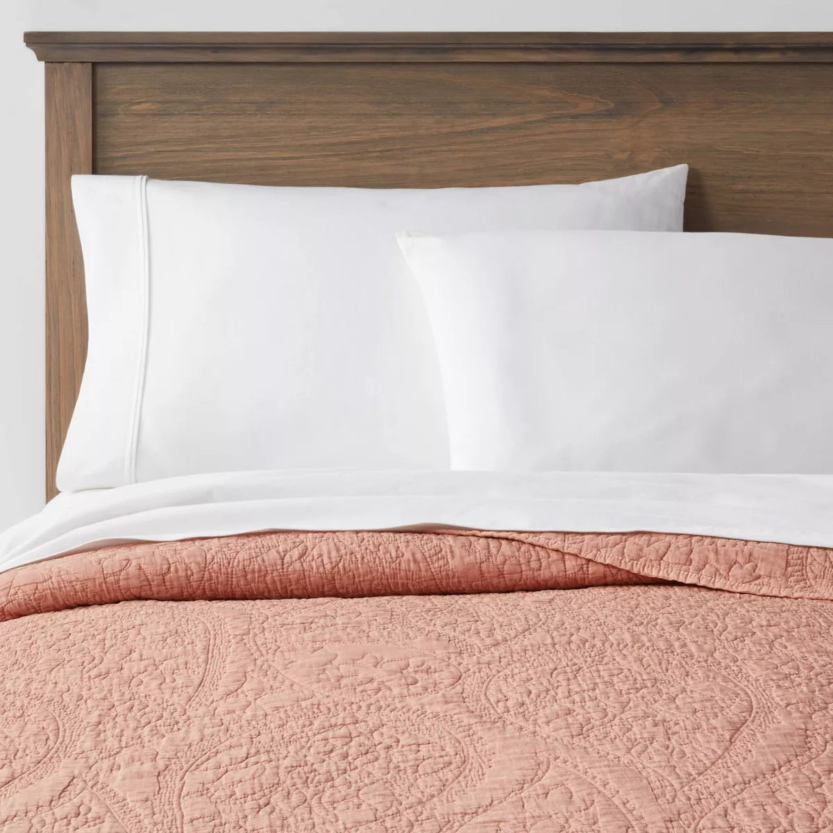 Garment Washed Paisley Stitch Quilt - Threshold™-Full/Queen-Terracotta/Bronze