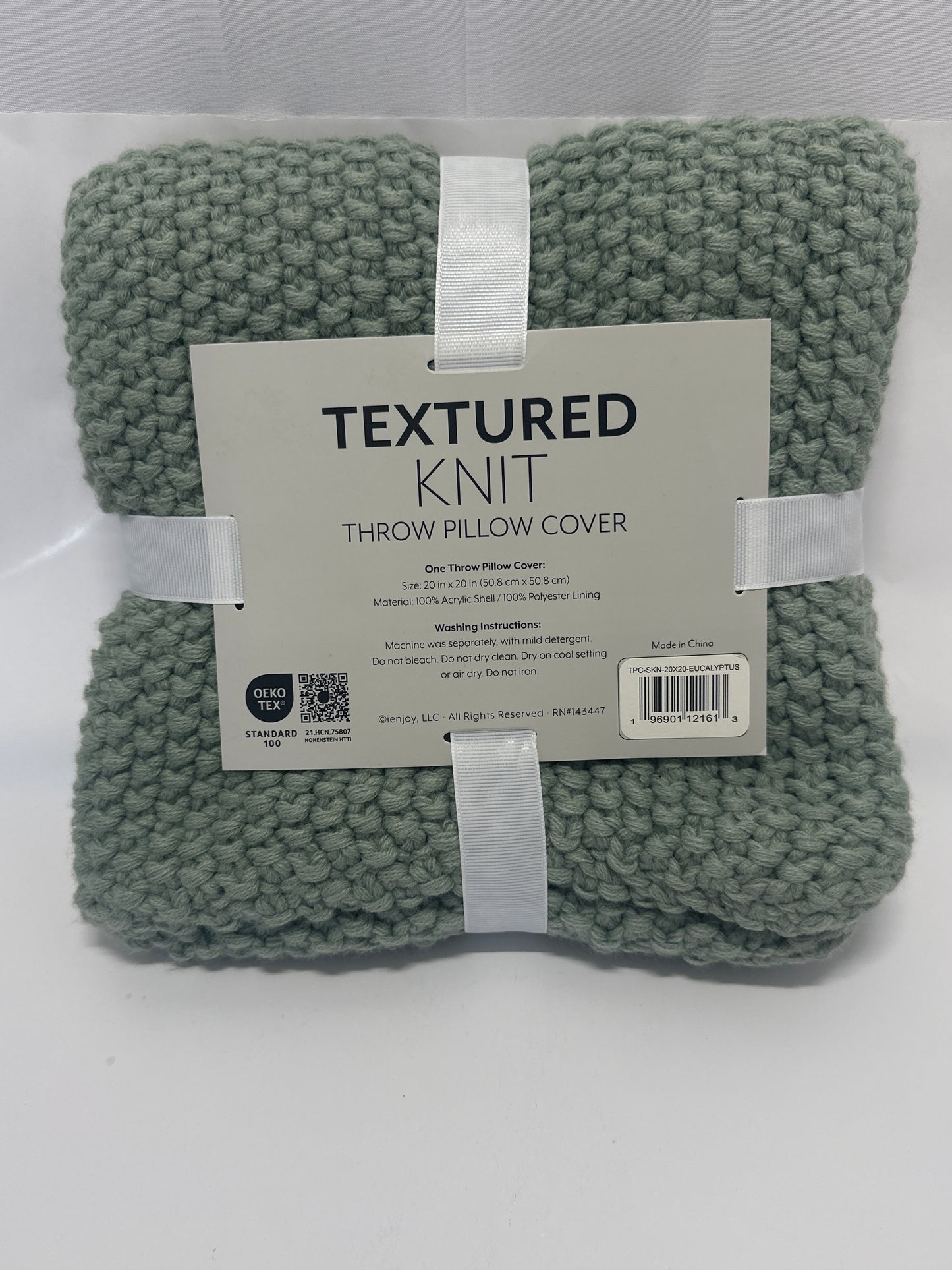 Ienjoy Textured Knit Throw Pillow Cover 20in x 20in