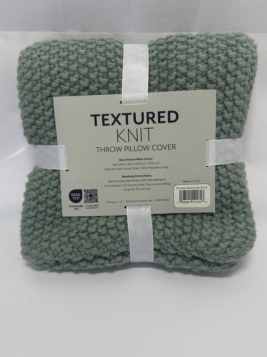 Ienjoy Textured Knit Throw Pillow Cover 20in x 20in