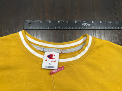 Champion Men's University Small Script Sweatshirt - Lemon Curry