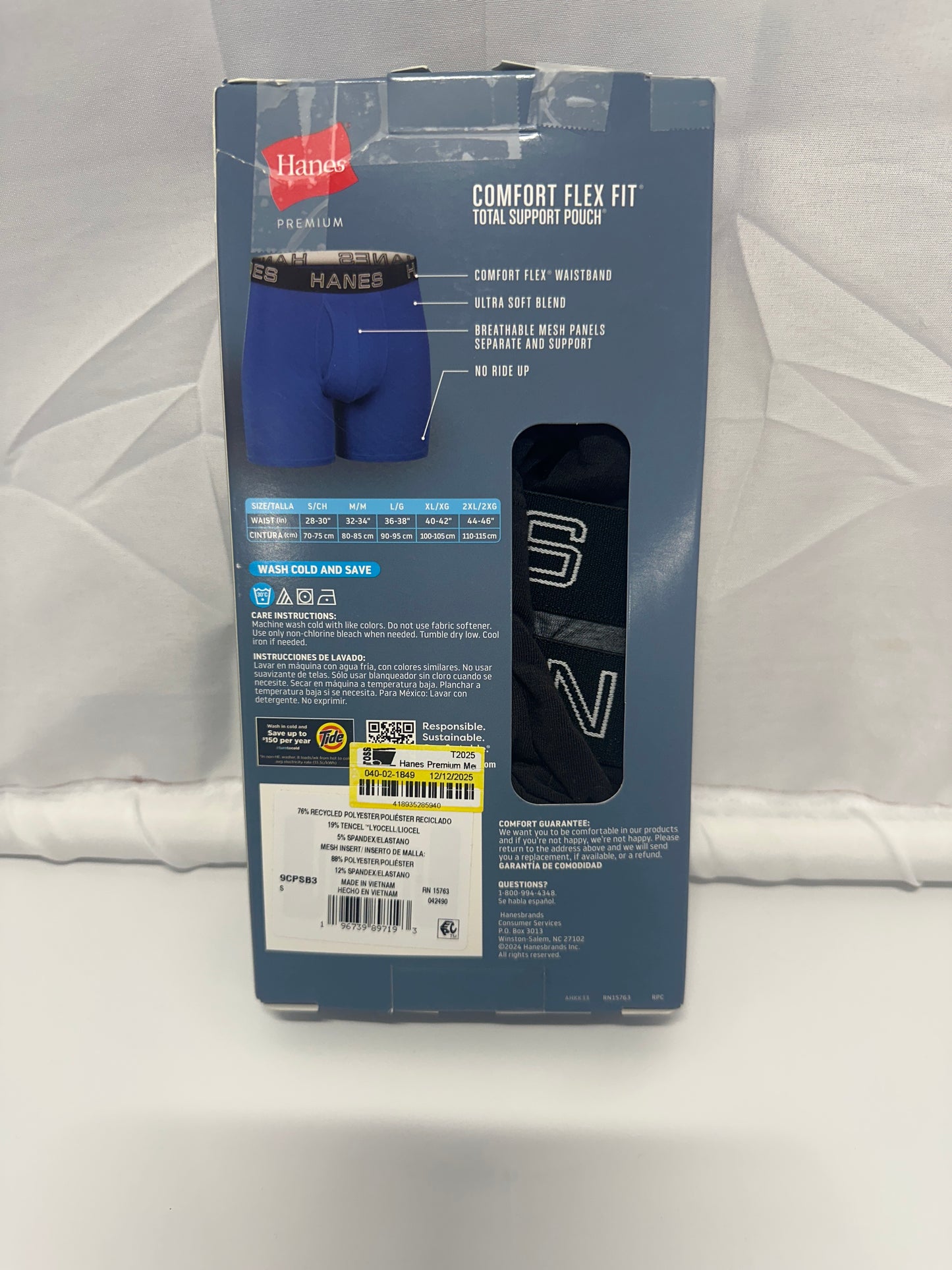 Hanes Premium Comfort Flex Fit® Tagless Boxer Briefs (3-Pack)