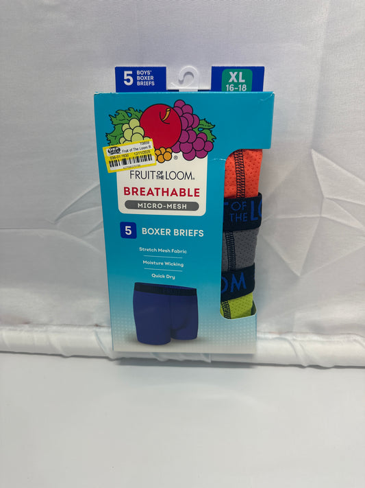 Fruit of the Loom Boys Breathable Micro-Mesh Boxer Briefs (5-Pack)