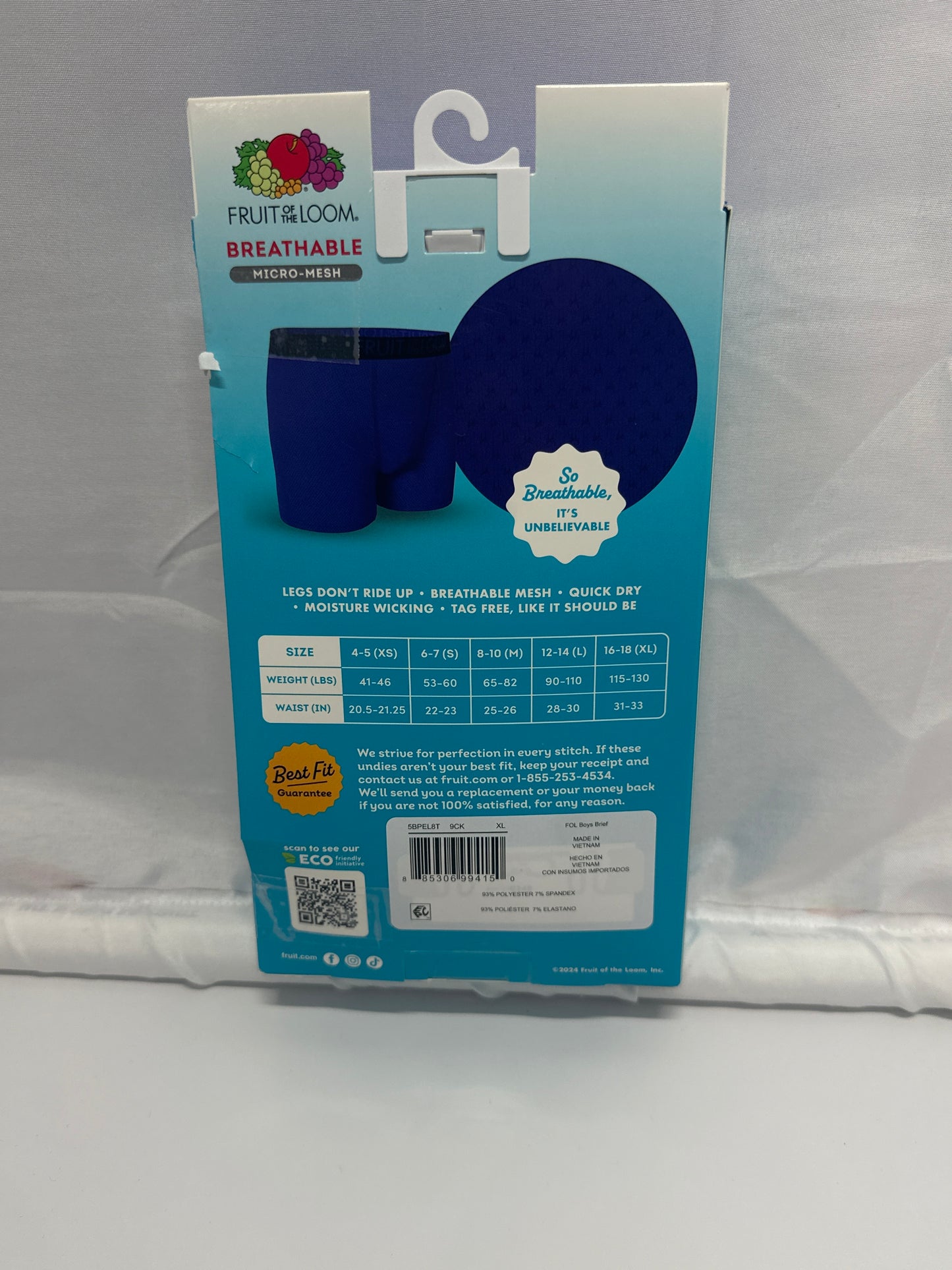 Fruit of the Loom Boys Breathable Micro-Mesh Boxer Briefs (5-Pack)