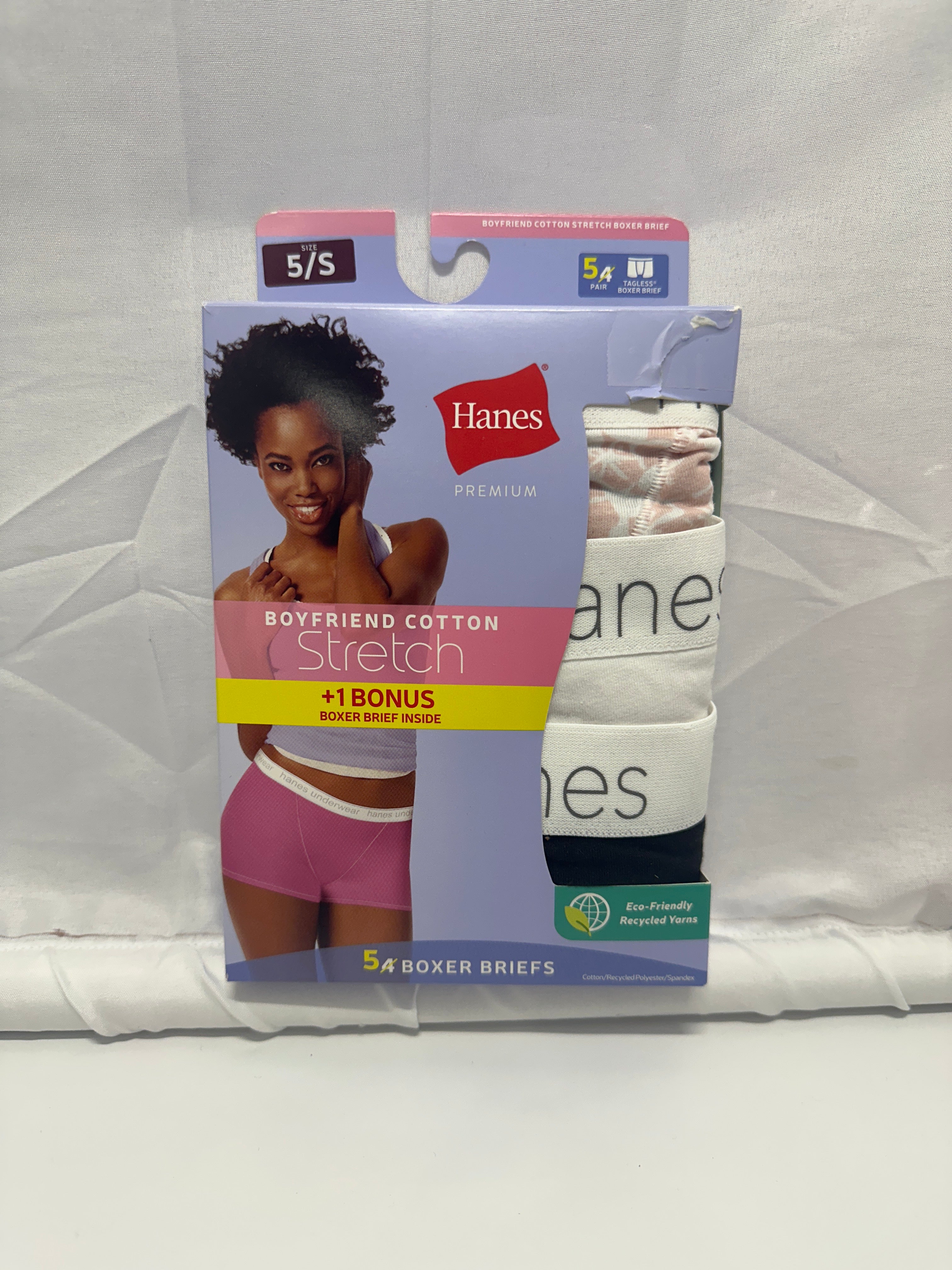 Hanes Premium Boyfriend Cotton Stretch Boxer Briefs – 5-Pack + Bonus Pair