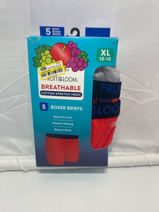 Fruit of the Loom Boys Breathable Cotton Stretch Mesh Boxer Briefs (5-Pack)