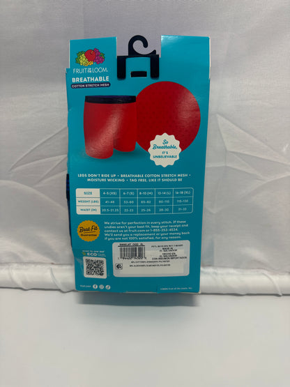 Fruit of the Loom Boys Breathable Cotton Stretch Mesh Boxer Briefs (5-Pack)