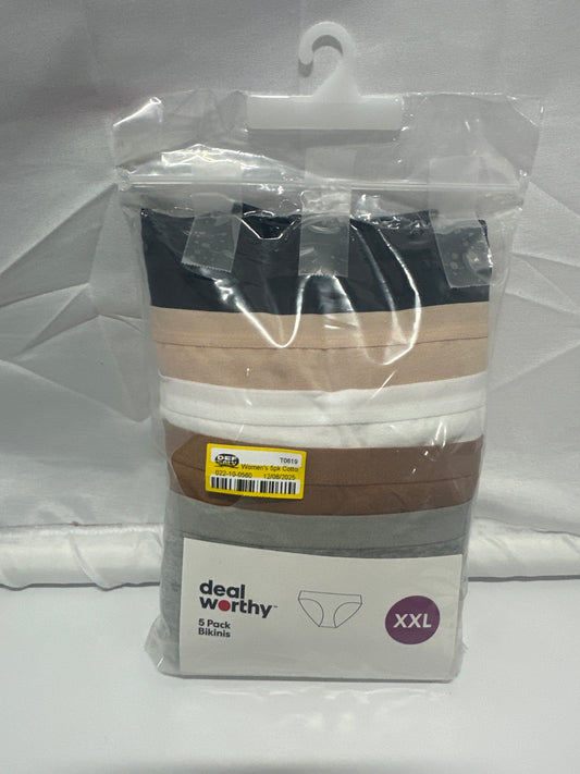 Dealworthy™ Women’s Cotton Blend Bikini Underwear – 5-Pack