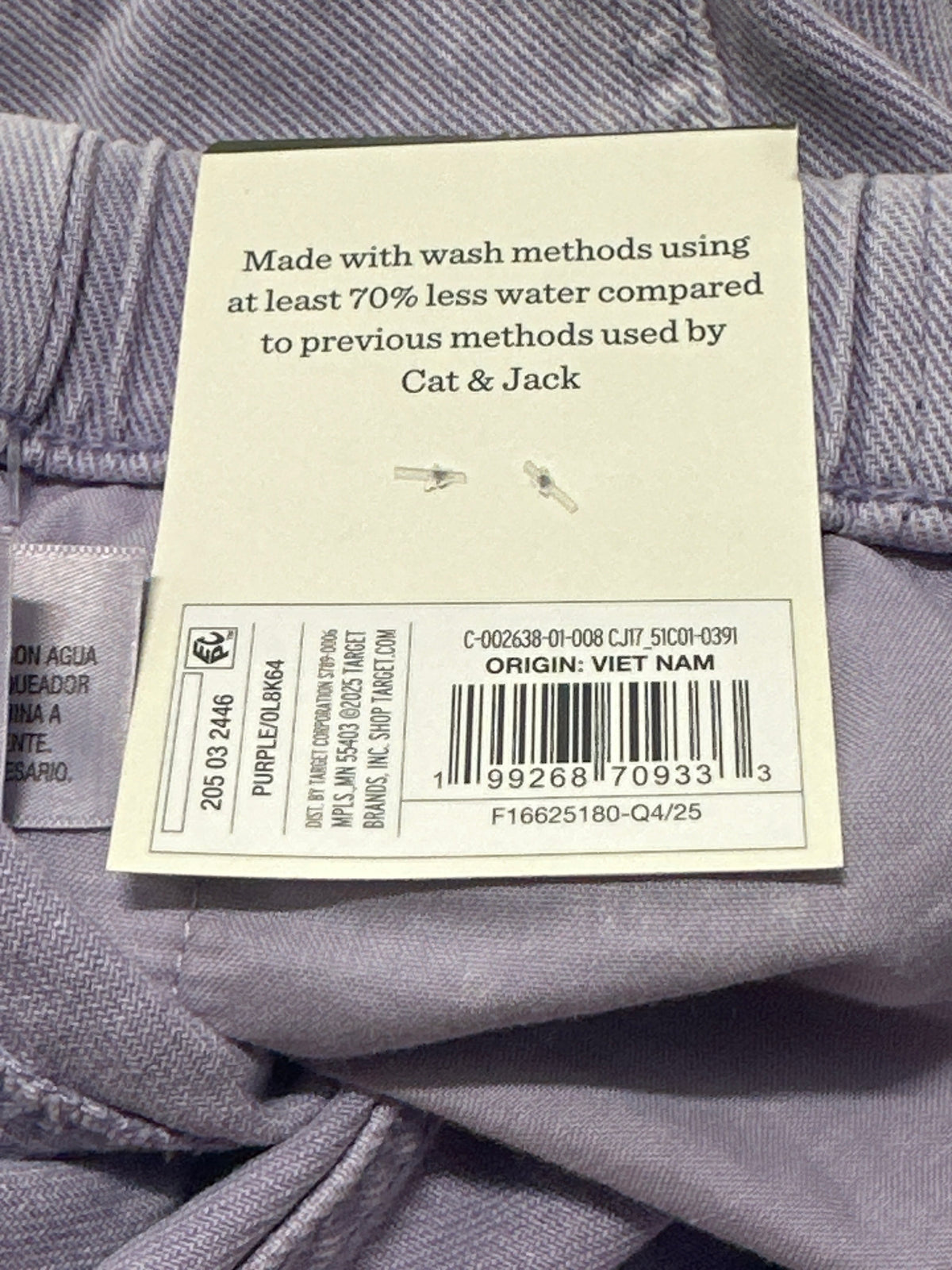 Cat & Jack Purple Wide Leg Pull On Pants Girls Size 12