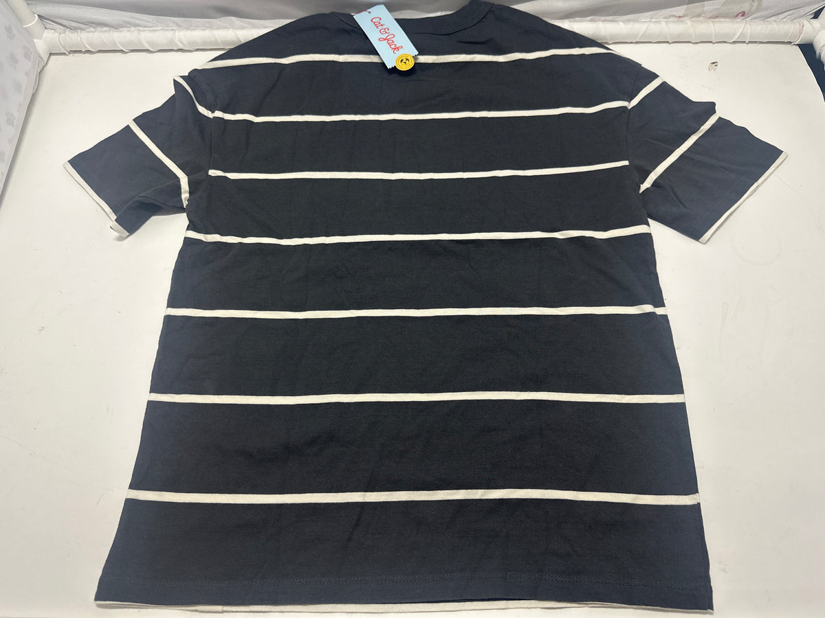 Cat & Jack Charcoal Gray Relaxed Striped T Shirt Size XL (14) - photo 4
